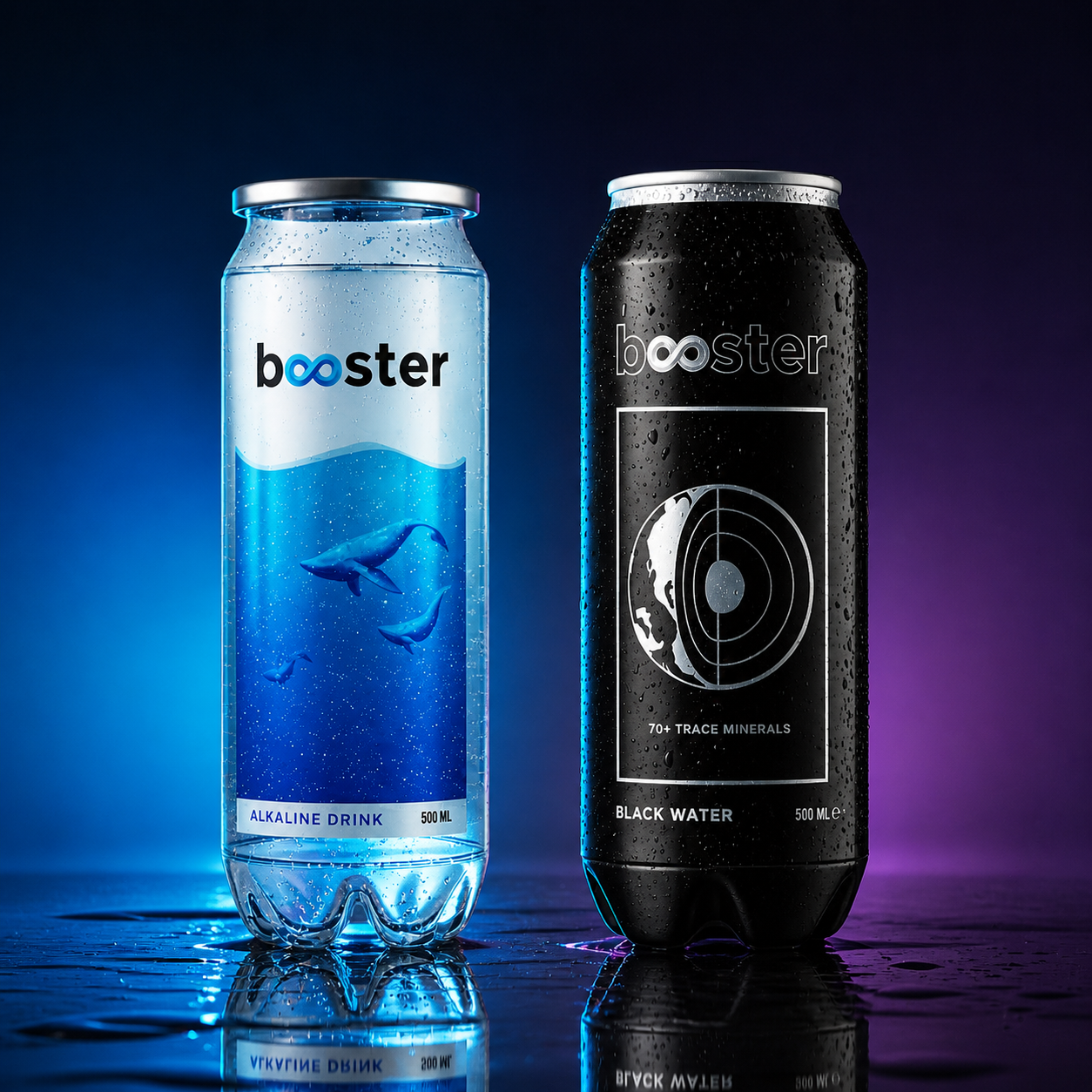 Booster Black Alkaline Water | Mineral-Infused | 500ml