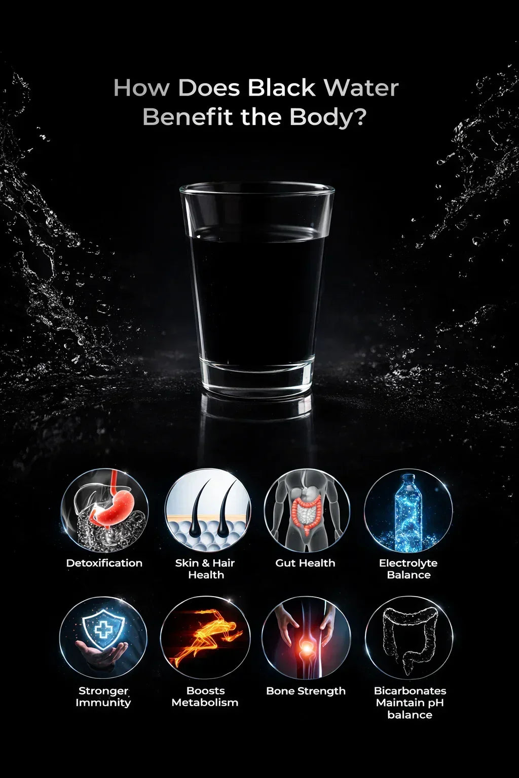 Black Akaline Water by Midnight™ | Pack of 1 Bottle - aquiva.in