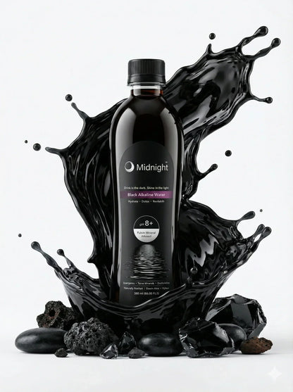 Black Akaline Water by Midnight™ | Pack of 1 Bottle - aquiva.in