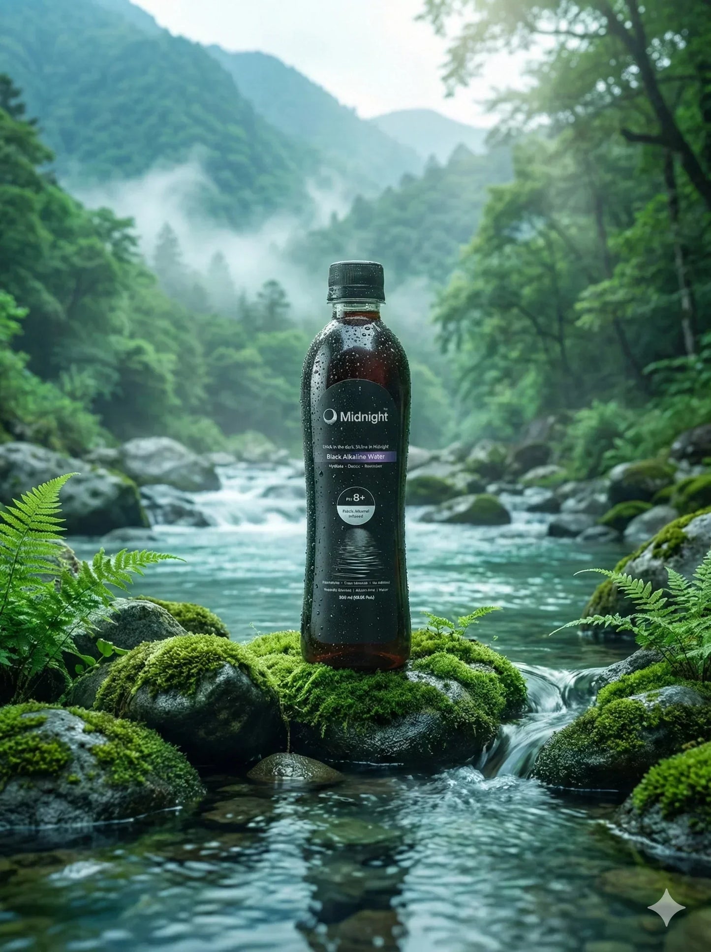 Black Akaline Water by Midnight™ | Pack of 1 Bottle - aquiva.in