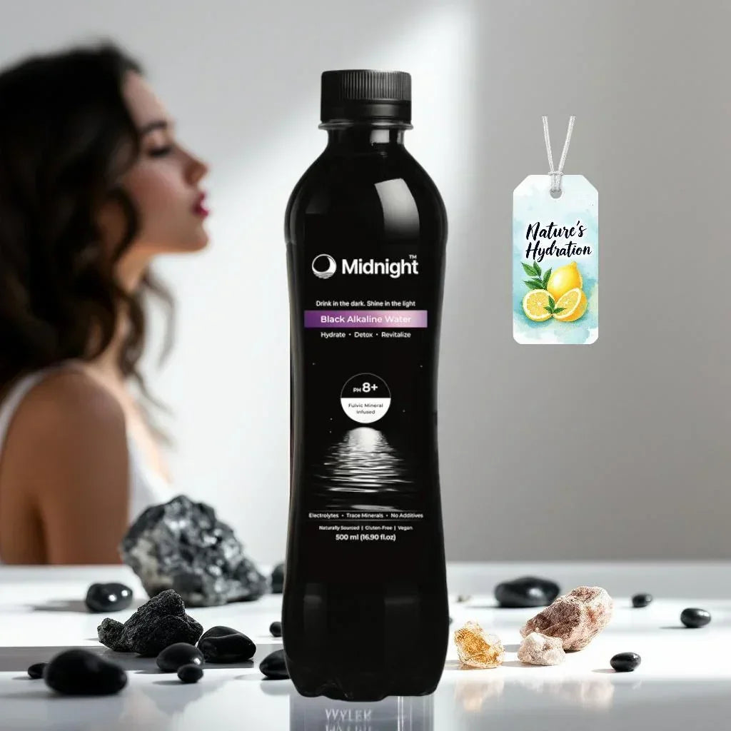 Black Akaline Water by Midnight™ | Pack of 1 Bottle - aquiva.in