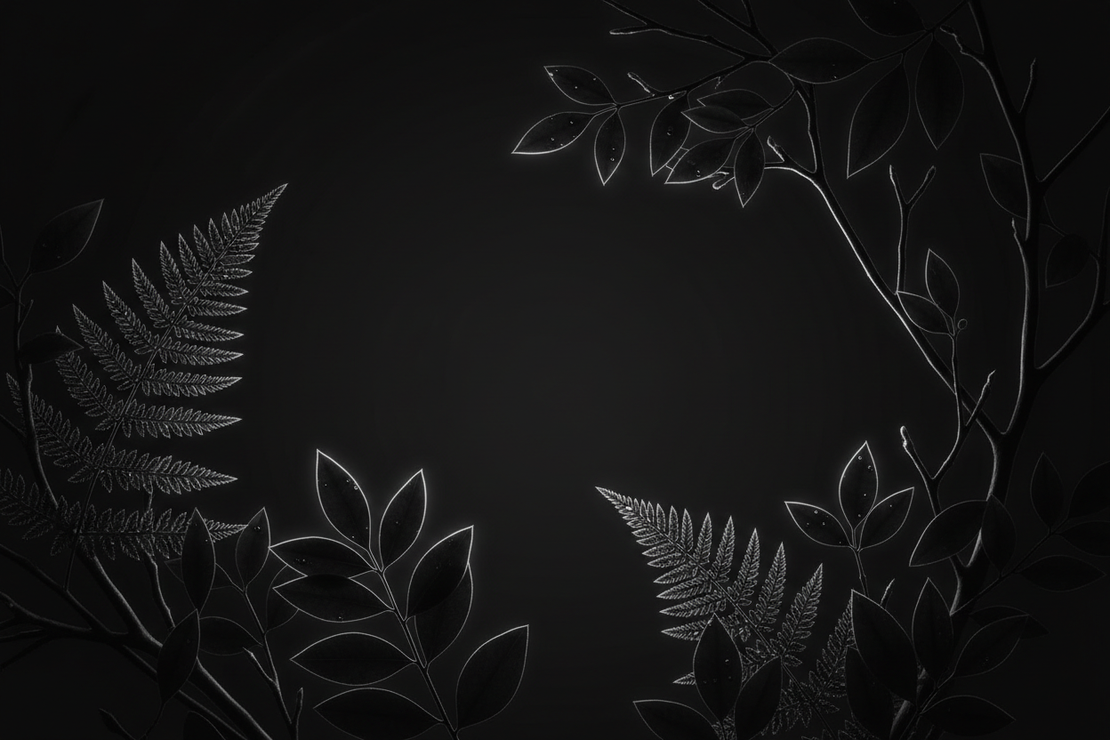 nature inspired theme, in black theme, 